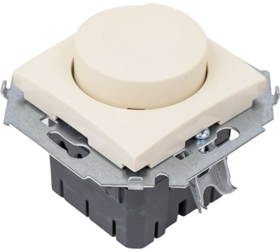 Изображение товара Поворотно-нажимной регулятор напряжения Simon 500Вт, 230В, винт.зажим, слоновая кость 12 1591311-031