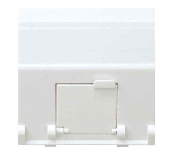 Изображение товара Адаптер со шторками Simon на 1 коннектор AMP UTP, FTP, SYSTYMAX RJ12, UTP, S27, белый 27081-35