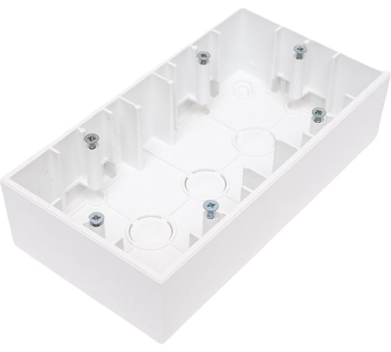 Изображение товара Коробка для наружного монтажа Simon на 2 поста, белый 10 1590752-030