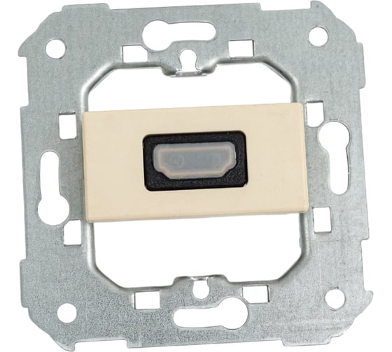 Изображение товара Розетка Simon проходная угловая для подключения HDMI-разъёма аудио/видео v1.3 S27 2701094-031