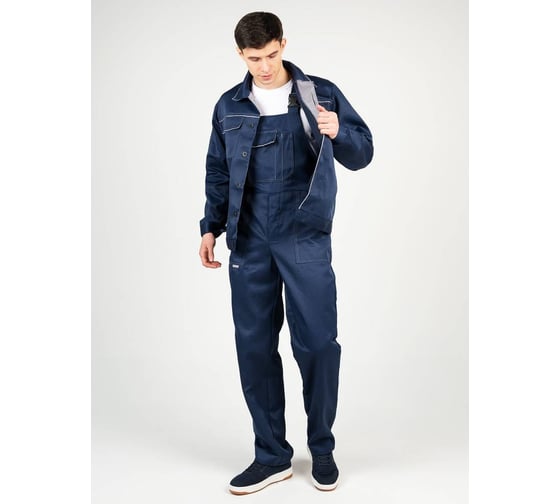 Изображение товара Костюм ООО ГУП Бисер Бригадир-5 NEW с п/к темно-синий/серый, размер 120-124, рост 182-188 4620202847218