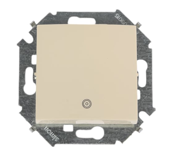 Изображение товара Клавишная кнопка Simon с пиктограммой, 16А, 250В, винтовой зажим, слоновая кость 20 1591150-031