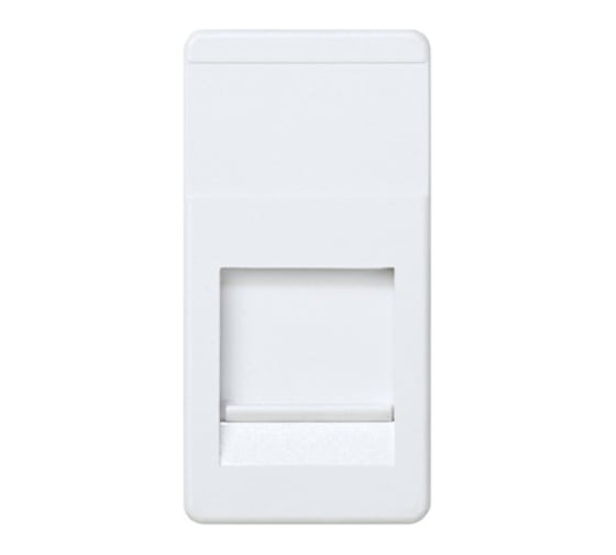 Изображение товара Адаптер Simon со шторками на 1 коннектор AMP UTP, FTP, RJ12, узкий модуль, S27, белый 27087-34