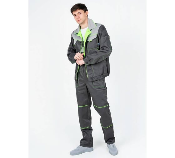 Изображение товара Костюм ООО ГУП Бисер Мастер-5 серый/светло-серый/лимон, размер 96-100, рост 182-188 4620202847867