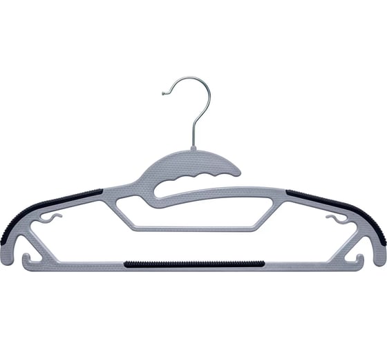 Изображение товара Набор вешалок для одежды DEFENDER CLH-205 серый, 5 шт, пластик, 41 см 28205