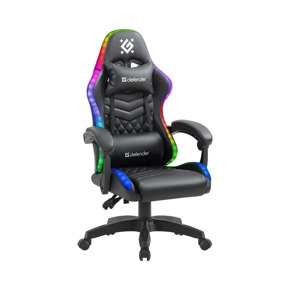 Изображение товара Игровое кресло DEFENDER Core черный с RGB подсветкой