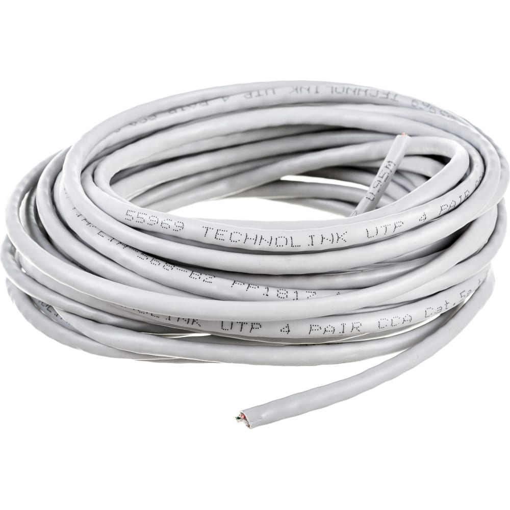 Кабель DORI кабель utp indoor 4 пары категория 6 5bites одножильный омедненный алюминий 100 м серый