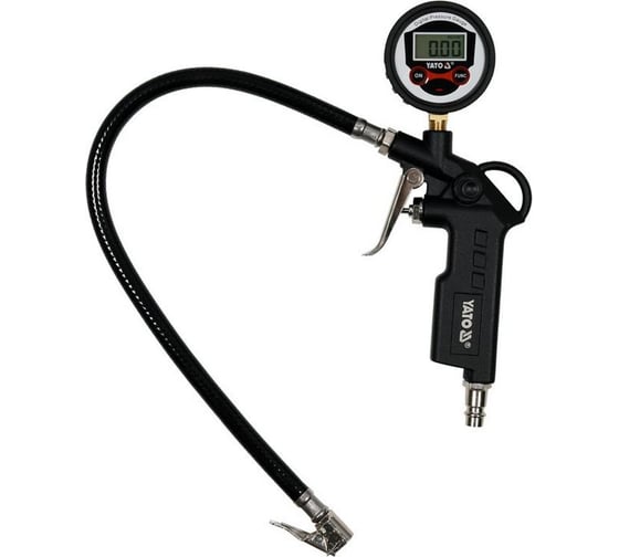 Изображение товара Пистолет для накачивания колес YATO цифровой манометр 0-15 Bar 0,2-0,4MPa 440mm YT-23702 371523702 092 1