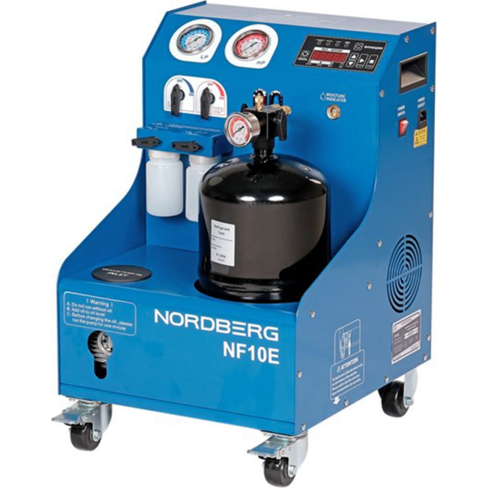 Полуавтоматическая установка для заправки кондиционеров NORDBERG мобильная установка для слива масла антифриза kraftwell