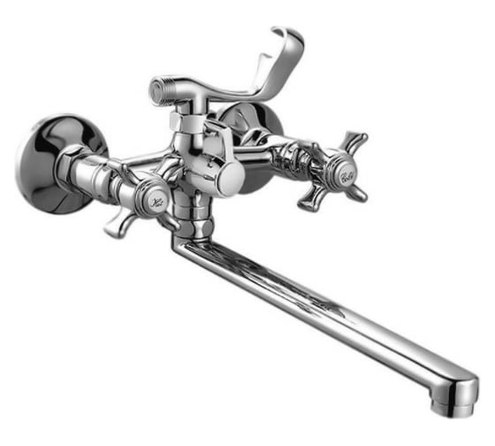 Изображение товара Смеситель для ванны и умывальника FRAP F2124 1/2 керамическая кран-букса, картриджный переключатель 512773