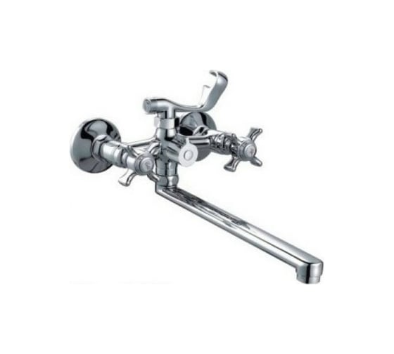 Изображение товара Смеситель для ванны и умывальника FRAP F2224 1/2 керамическая кран-букса, шаровой переключатель, крест 512768