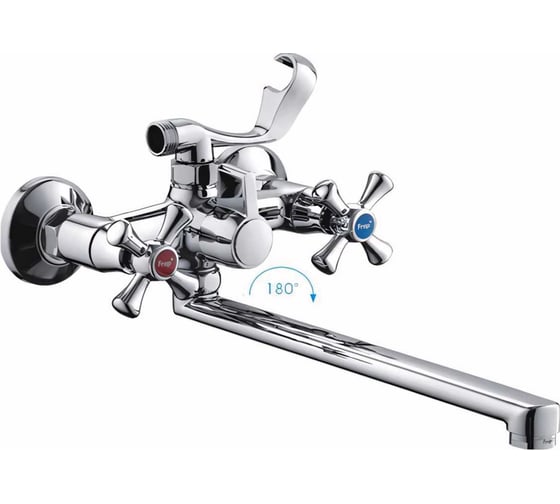 Изображение товара Смеситель для ванны и умывальника FRAP F22732-B 1/2 керамическая кран-букса, плоский излив 535815