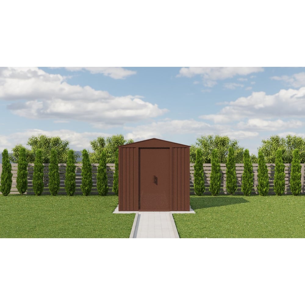 Изображение товара Хозблок для дачи Чебоксарский завод строительных профилей СТЭП сборно-разборный из металла, 1,250x2,024x2,080 м, шоколадно коричневый, 8017 0102-0131