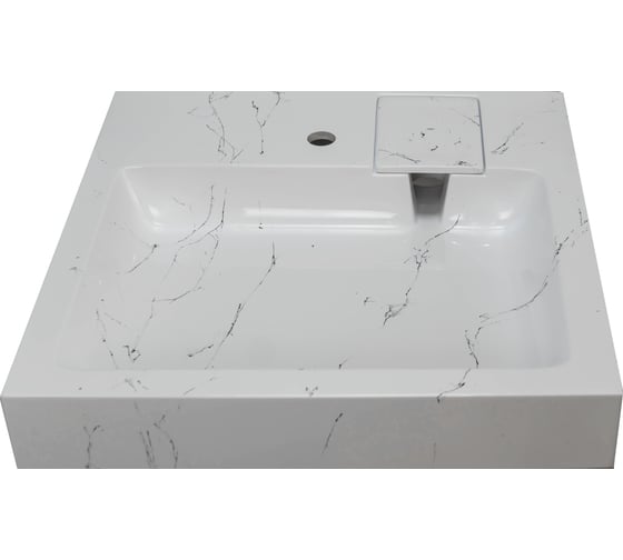 Изображение товара Раковина над стиральной машиной Stella Polar Солярис 60x55, белый мрамор SP-00001687