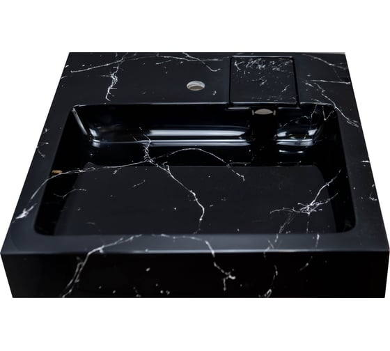 Изображение товара Раковина над стиральной машиной Stella Polar Солярис 60x55, черный мрамор SP-00001688