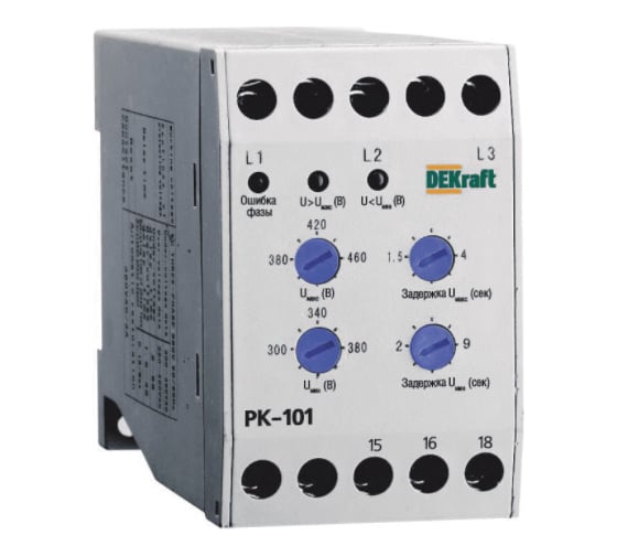 Изображение товара Реле контроля фаз DEKraft РК-101 23300DEK