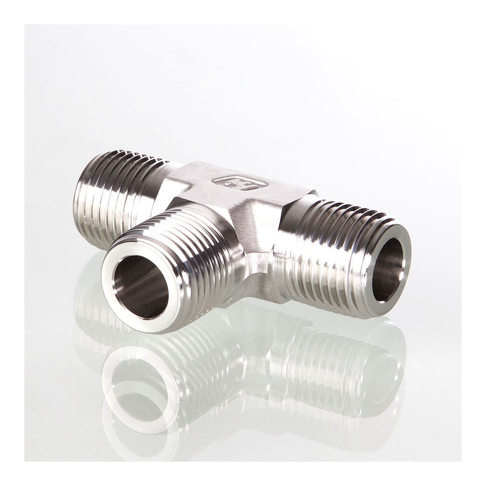 Изображение товара Тройник с наружной резьбой Hy-Lok stainless male run tee, o.d. 18mm - npt 3/4, CRTM-18M-12N