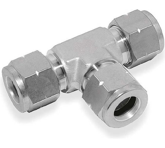 Изображение товара Hy-Lok ; тройник понижающий из нержавеющей стали o.d. 12мм-6мм CTR-12M-6M