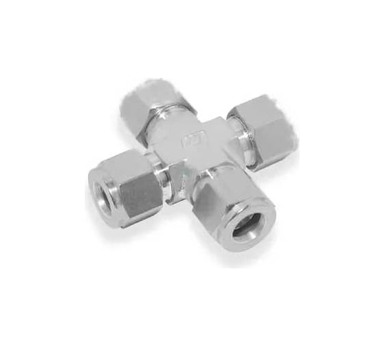 Изображение товара Крест из латуни с внутренними резьбами Hy-Lok npt 1/4 H-SXA-4N-BRAS