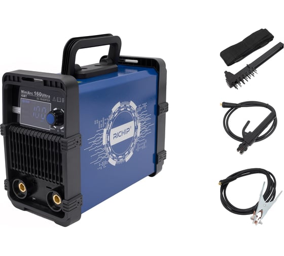 Изображение товара Инверторный сварочный аппарат (160 А; 3+1.5 м; ПВ 60%) Richip MiniArc 160Ultra
