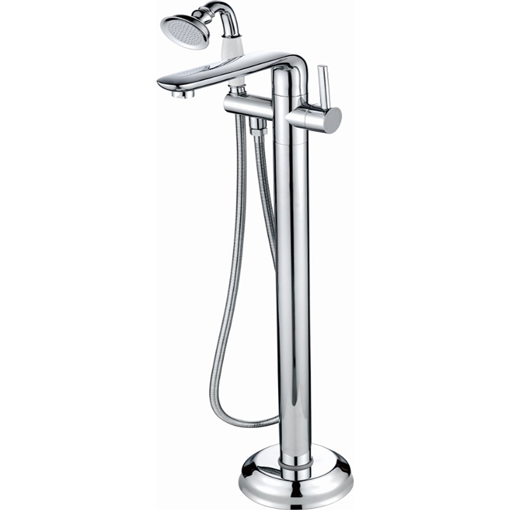 Изображение товара Напольный смеситель для ванны Gerhans K13219-1 с изливом 240 мм и хромовым покрытием