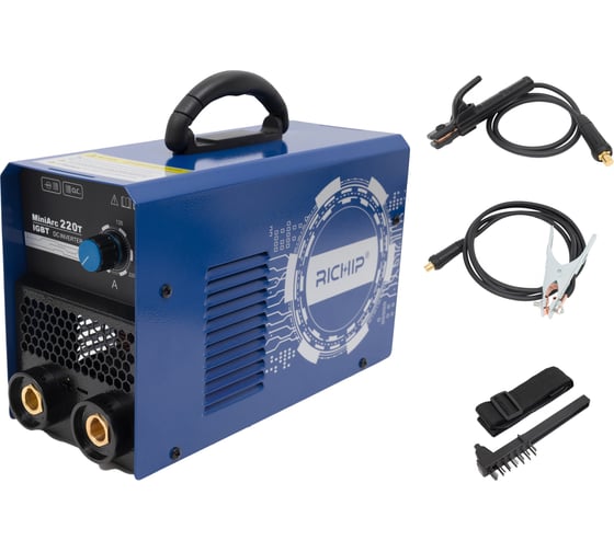 Изображение товара Инверторный сварочный аппарат (220 А; 2+1.5 м; ПВ 60%) Richip MiniArc 220T