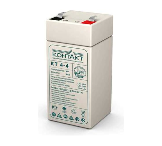 Изображение товара Аккумуляторная батарея 4В, 4 Ач КОНТАКТ КТ4-4