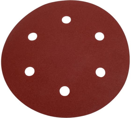 Изображение товара Шлифовальный круг на липучке красный 225 мм, Р150, 10 шт GRUFF PD-225-150