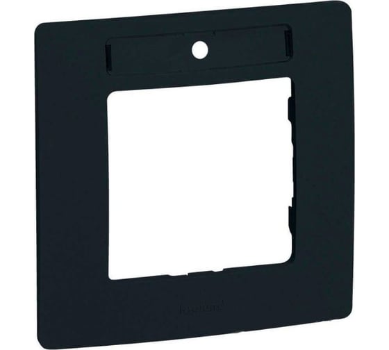Изображение товара Рамка Legrand Etika 1 пост, с держателем для маркировки, антрацит 672586