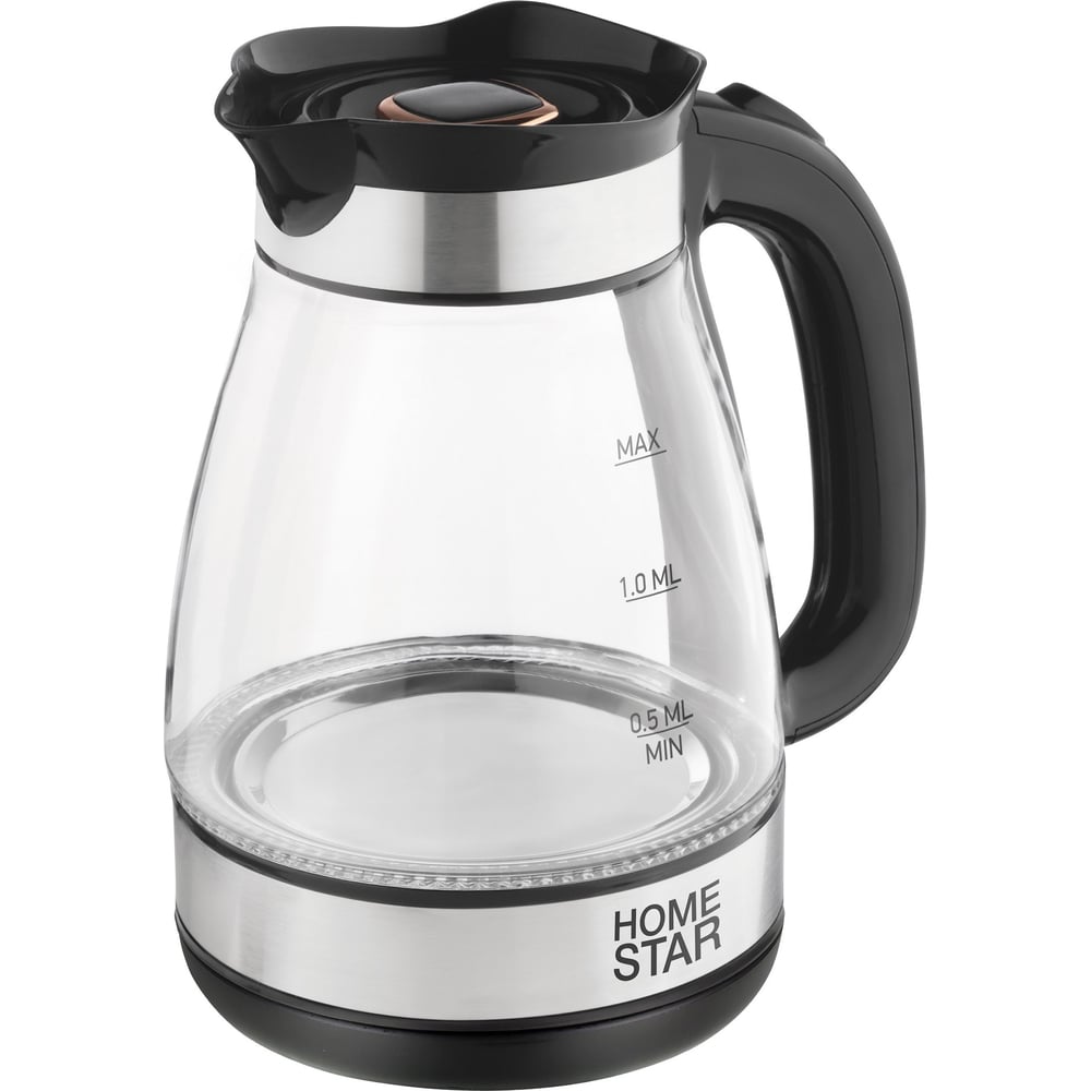 Изображение товара Чайник Homestar HS-1044 1,8 л стекло, пластик, черный 108852