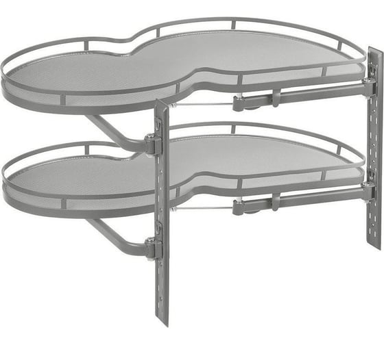 Изображение товара Механизм выкатной для кухни GTV в модуль 900 мм, с доводчиком, антрацит, правый (плоский прут, антрацит) KN-9-RAP