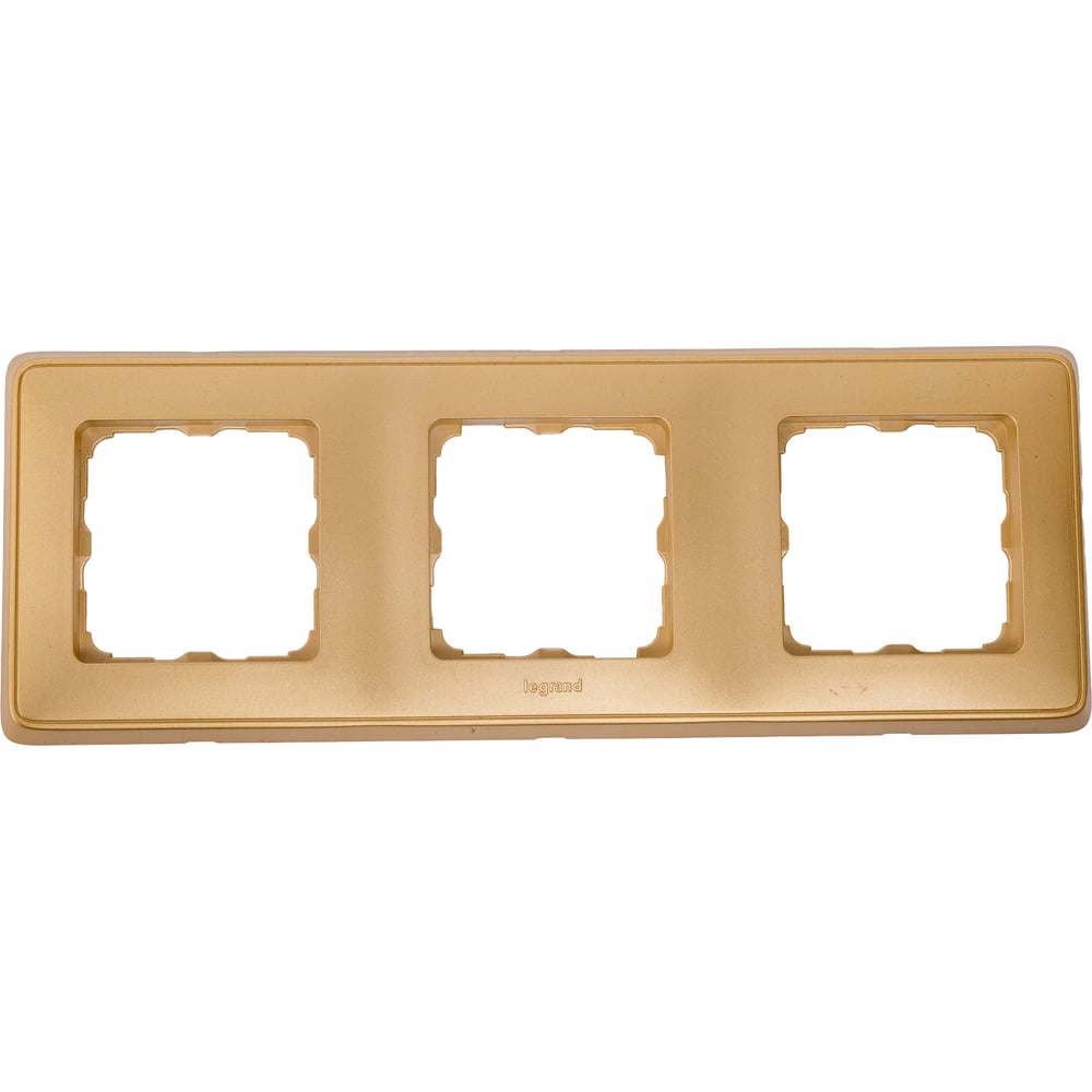 Изображение товара Рамка Legrand Cariva DIY 3 поста матовое золото 695983