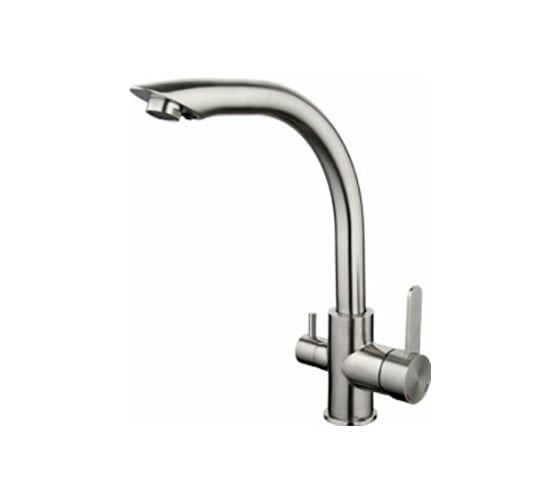 Изображение товара Смеситель для кухни FRAP GAPPO G4399 нержавеющая сталь, с выходом для питьевого фильтра 538019