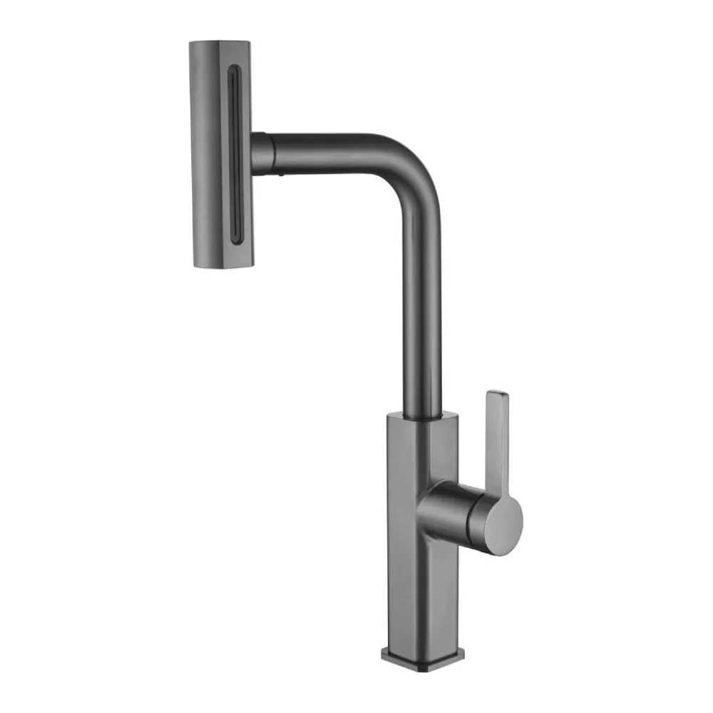 Изображение товара Смеситель для кухни Fmark FS8266Q с выдвижным изливом графит