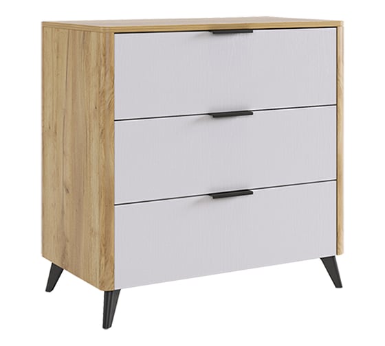 Изображение товара Комод Адам (дуб крафт золотой/белое дерево) MSA-02.2563