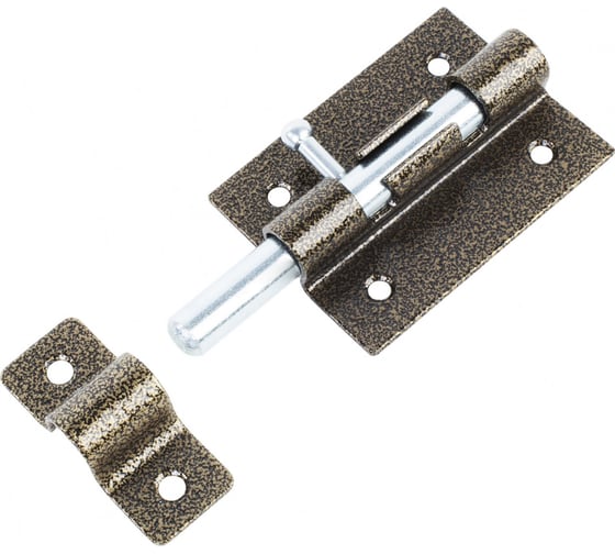 Изображение товара Накладная задвижка Tech-Krep ЗД 1 115х62 круглый ригель D14мм, L145мм бронза 145192