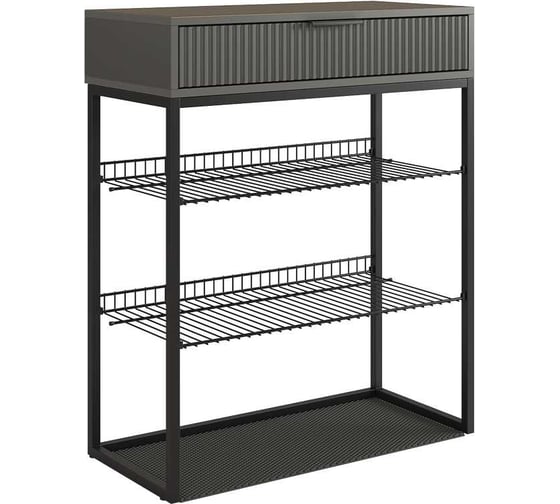 Изображение товара Обувница Вельвет (графит/графит матовый/черный муар) 173128.3324