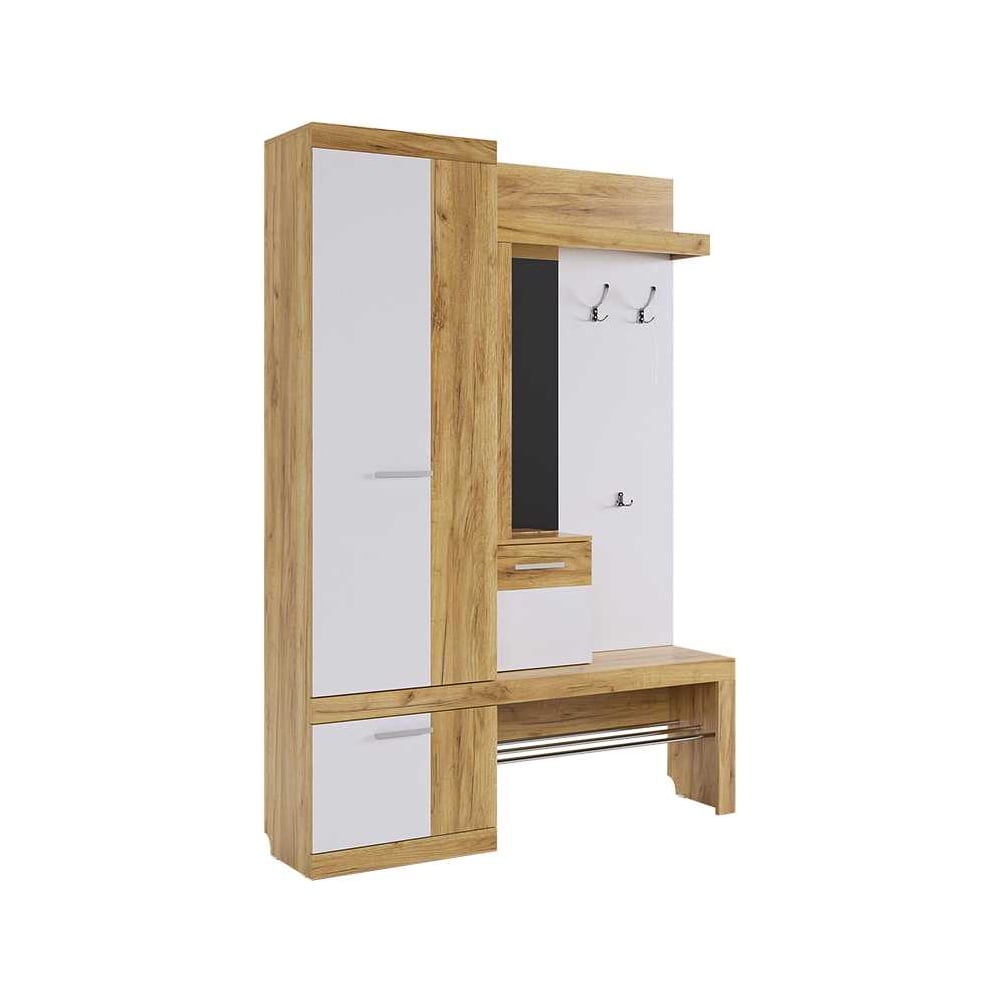 Изображение товара Прихожая Алекс дуб крафт золотой/белое дерево PR-0028.2563