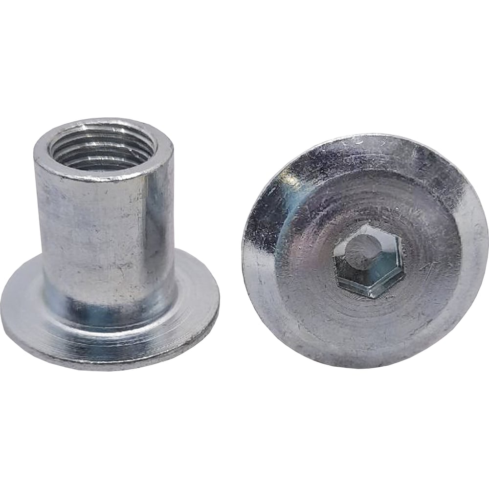 Изображение товара Гайка Эриксона М10 плоская голова 25 шт оцинкованная сталь