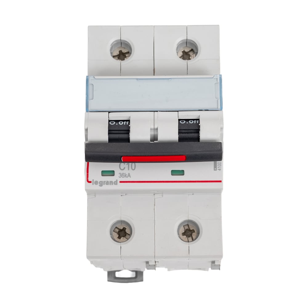 Изображение товара Автоматический выключатель Legrand DX³ 36 кА 2П 10 А модульный на DIN-рейку