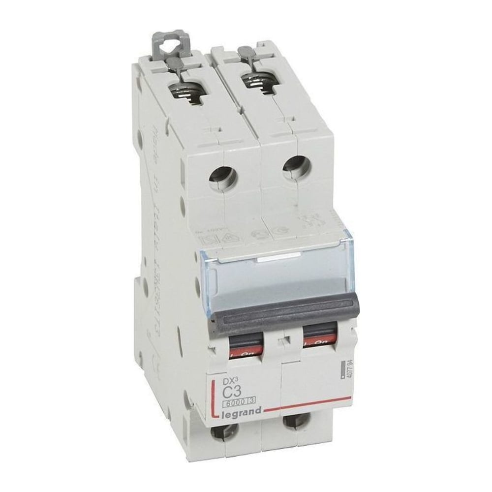 Изображение товара Автоматический выключатель Legrand DX³ 6000 10 кА 2П 230/400 В~ 3 А модульный