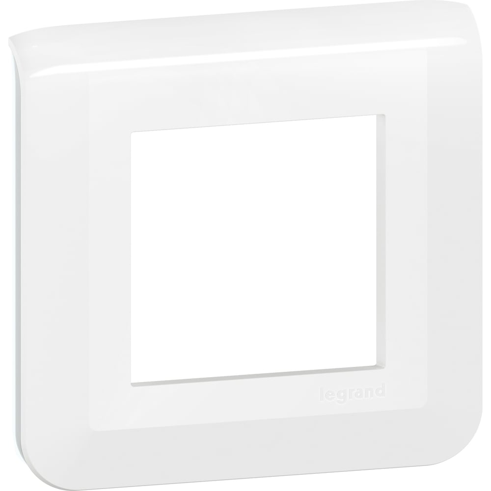 Изображение товара Рамка Legrand Mosaic 2 модуля белая титул для электропроводки
