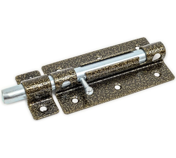 Изображение товара Накладная задвижка Tech-Krep/Zitar ЗД 9 120х65 круглый ригель D14мм, L150мм бронза 148362