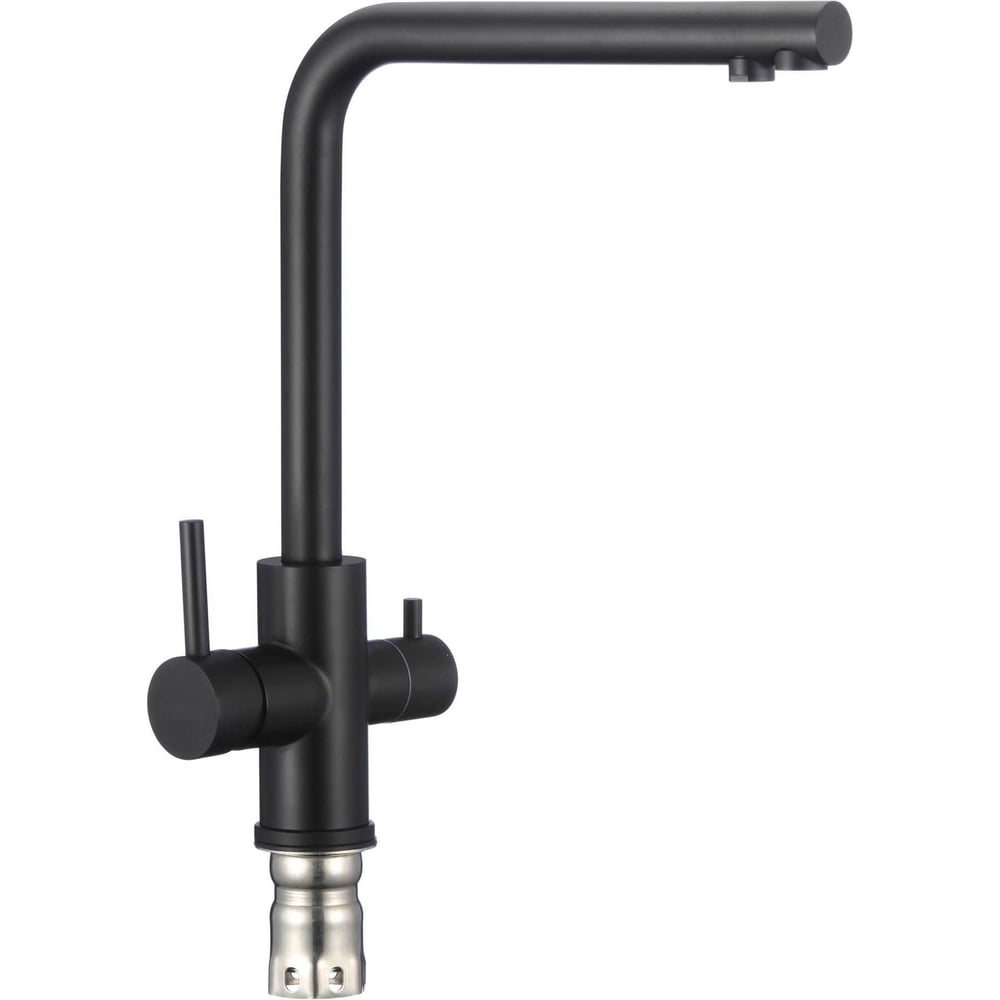 Изображение товара Современный однорычажный смеситель для кухни под фильтр с вращающимся изливом