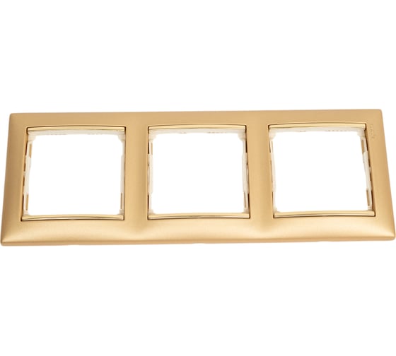Изображение товара Рамка Legrand 3 поста Valena матовое золото 694361