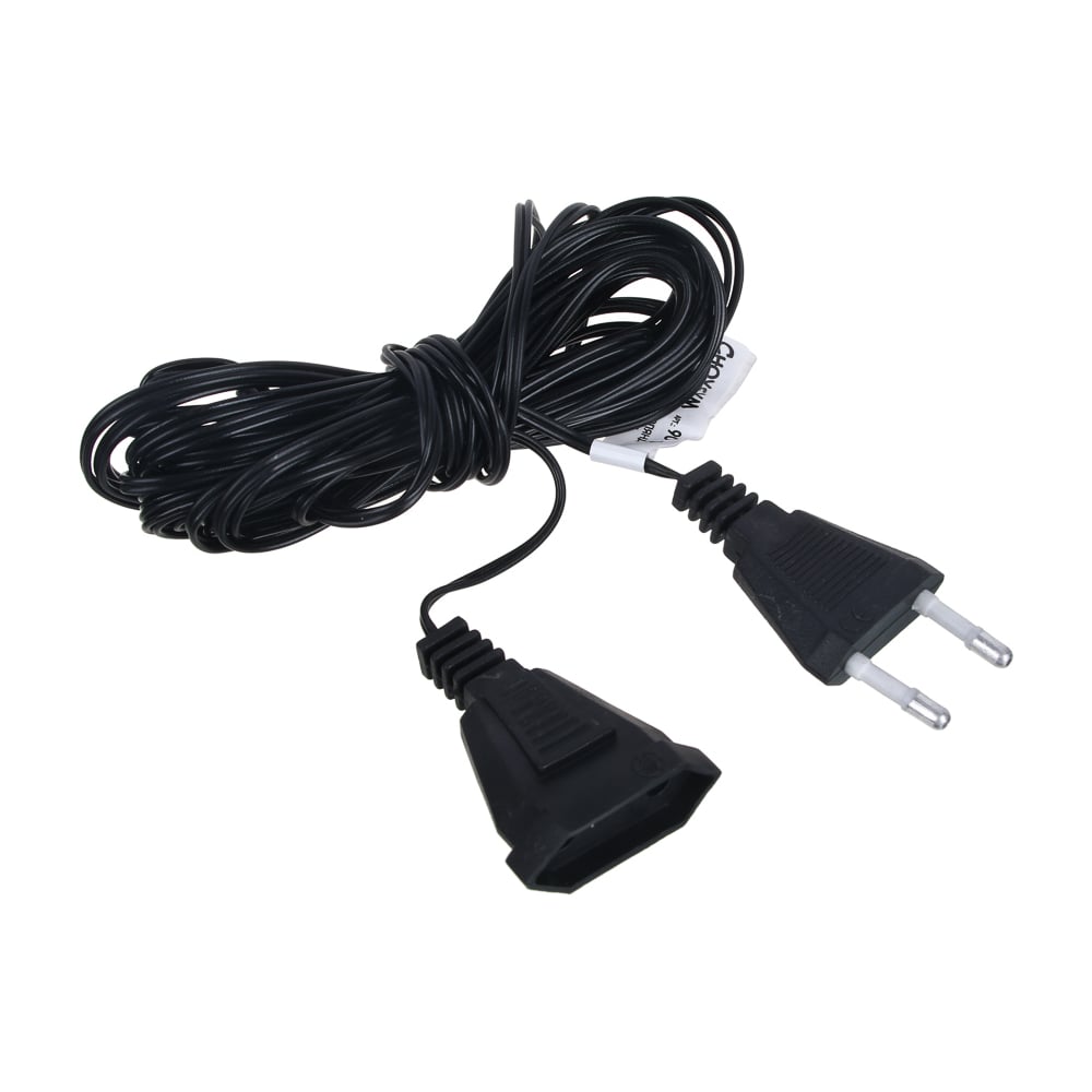 Изображение товара Удлинитель для гирлянд Сноубум 6 м с вилкой из ПВХ для внутреннего использования