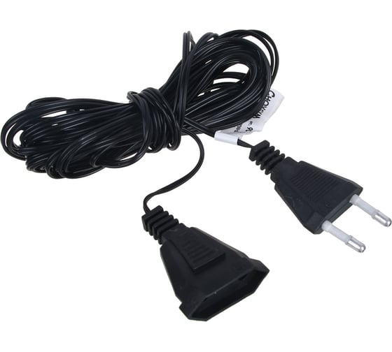 Изображение товара Удлинитель для гирлянд электрических Сноубум 6 м, ПВХ черный, 220В 907-313