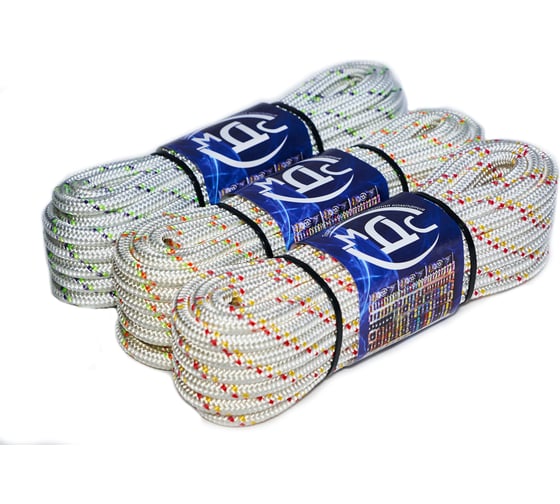 Изображение товара Шнур полиамидный плетёный ТОРГОВО-ПРОИЗВОДСТВЕННАЯ КОМПАНИЯ МДС 10мм 16пр 10м 7930050323121