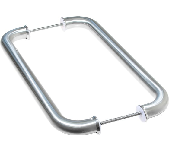 Изображение товара Дверная ручка скоба изогнутая Doorlock DL PHS02/25/350 SS материал нержавеющая сталь, двухсторонний комплект, диаметр 25мм, межосевое расстояние 350мм 73657