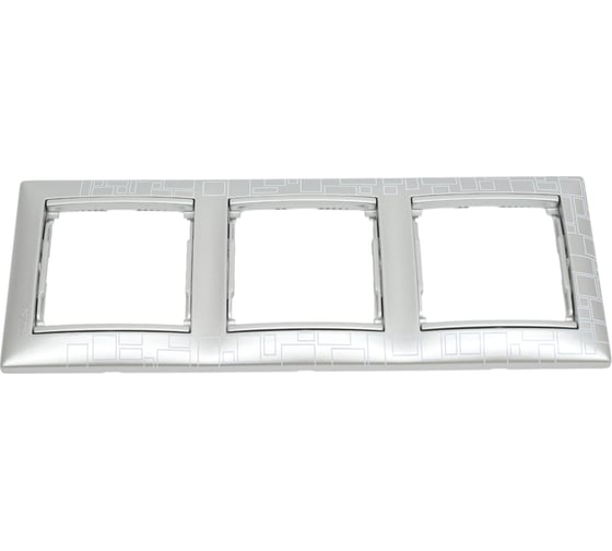 Изображение товара Рамка Legrand 3 поста Valena алюминий модерн 694358